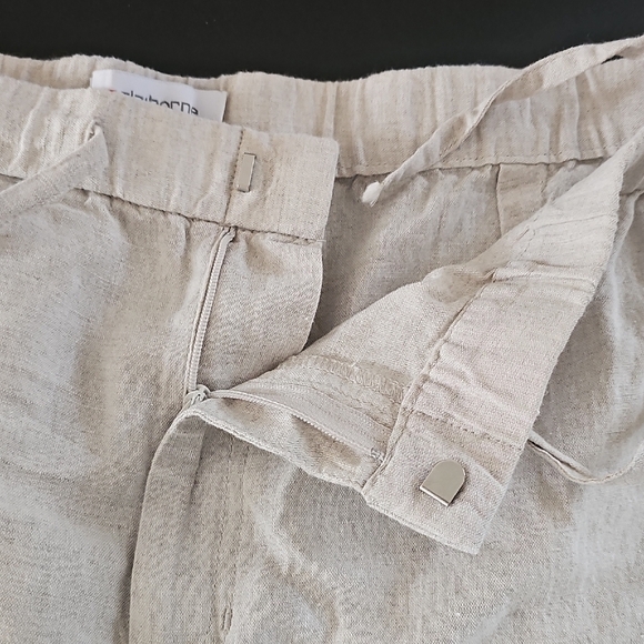 Liz Claiborne Plus Size 3X Casual Linen Cotton Pants Natural Linen Color - Picture 7 of 9